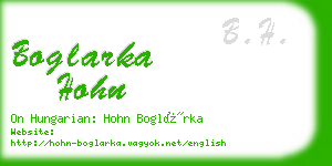 boglarka hohn business card